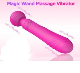 Head Massager Silicone Wand Massagers USB Charging 12 Modes Powerful Big Magic Massage Vibrators for Back Neck Legs Shoulder9594075
