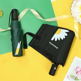Fully Automatic Three Fold with Black Glue, Sun UV Protection, Sunshade, Fixed Advertisement, Print, Folding Umbrella for Women
