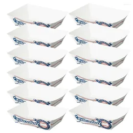 Disposable Dinnerware 25 Pcs Party Tray Boats For Serving Household Dessert Dish Trays Decorative