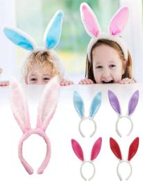 DHL Easter Party Festive Hairbands Adult Kids Cute Rabbit Ear Headband Prop Plush Dress Costume Bunny Ears Hairband Whole1249349