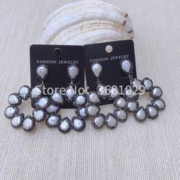 Dangle Earrings Fashion Simple Atmosphere Joker Glass Star With The Same Brand Handmade Style Pearl Ultra Fashionable