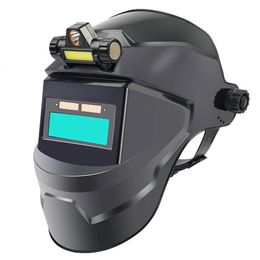 Welding Mask Solar Automatic Dimming Large View True Colour 130 High Temperature Resistant Auto Darkening Welding Helmet 240422