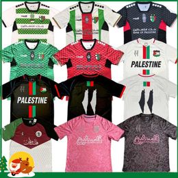 Soccer Jerseys 2024 2025 Palestine soccer jersey home away black white 24 25 CD Palestino custom name number football shirt