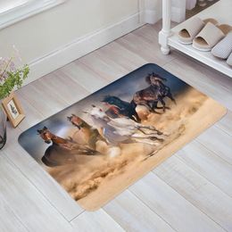 Carpets Running Horse Animal Floor Mat Entrance Door Living Room Kitchen Rug Non-Slip Carpet Bathroom Doormat Home Decor
