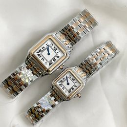 High Quality Womens and Mens Watch leisure ultra-thin popular brand wristwatch Watch Diamond Wristwatches ladies quartz men luxury wristwatch rectangle Small Dial