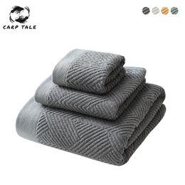 Towel Pure Cotton Face Luxury Thick Bath Super Soft Absorbent 3pcs/Sets Home Bathroom El