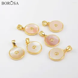 Pendant Necklaces Fashion Gold Plated Natural Shell For Necklace/Earrings Making High Quality Women Jewelry Accessories