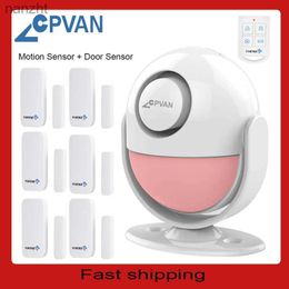 Alarm systems CPVAN PIR motion sensor with remote control infrared alarm detector door sensor home safety Burglar sensor motion detector WX