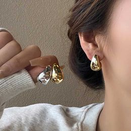 Stud Retro Thick Round Top Womens Dropping Earrings Gold Plated Alloy Thick Teardrop Earrings Valentines Day Wedding Jewellery Accessories J240513