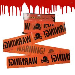 Party Decoration Halloween Scene Props Barricade Tape 5.8 Meters X8.5cm Orange Black Caution For