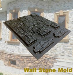 Wall Concrete Moulds Garden House Wall Stone Tiles Stone Mould Cement Bricks Maker Tiny House Mould For Tile7899261