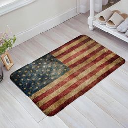 Carpets Retro American Flag Floor Mat Entrance Door Living Room Kitchen Rug Non-Slip Carpet Bathroom Doormat Home Decor