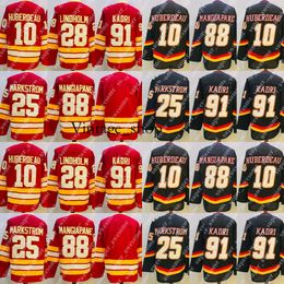 Vin 28 Elias Lindholm Jersey 10 Jonathan Huberdeau 25 Jacob Markstrom 88 Andrew Mangiapane 91 Nazem Kadri 68 Jaromir Jagr Hockey Jerseys Bl