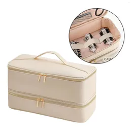 Cosmetic Bags Double Layer Travel Carrying Case Hair Dryer Organiser Bag For Styler Attachment Brush Curler Accessories