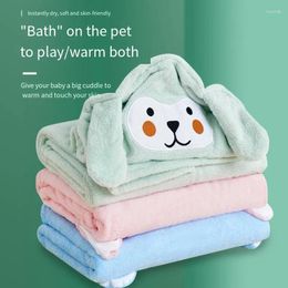 Rompers Long Eared Monkey Bath Towel Cute Bathrobe Big Children's Born Baby Treasure Super Soft Hooded Cape