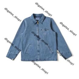 Carharrtt Jacket Denim Jacket Fashion Brand Cahart Canvas Washable Wax Dyed Detroit Jacket Coat American Style Workwear Label Loose Carhatt Jacket Carhar Tops 924