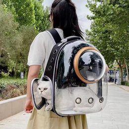 Cat Carriers Carrier Bags Cage Transport Backpack Bag Travel Pet Portable Breathable Dog Transparent