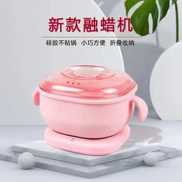 Foldable Depilator Wax Heater Silicone Wax Pot Heating Melting Wax Bean Non-Stick Pan Easy to Clean Beauty Care 240506