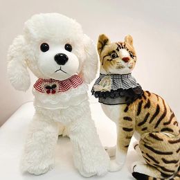 Dog Apparel Pet Cat Scarf Lace Bib Saliva Towel Cats Neckerchief String Necklace Necktie Neck Strap Accessories