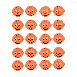 Party Supplies 20Pcs Pumpkin Jingle Bells Iron Pendants Hanging Christmas Tree Ornaments Halloween Decorations DIY Crafts Accessories