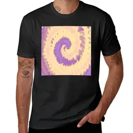 Men's T Shirts Colorful Swirl In Yellow & Purple Shade Pattern 114 T-shirt Sports Fans Aesthetic Clothing Fitted For Men