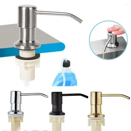 Liquid Soap Dispenser 304SS Kitchen Sink Pump Nickle Golden Lotion Holder Head Silicone Tube Kit Under Deck Counter Tool