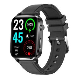 Novo smartwatch F100 com freqüência cardíaca, temperatura corporal, detecção de oxigênio no sangue, contagem de etapas a laser, pulseira inteligente, relógio esportivo