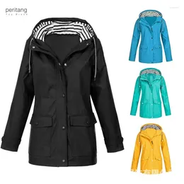 Women's Trench Coats PERITANG Womens Coat Ladies Outdoor Wind Rain Jacket Women Korean Autumn Clothes Feather Windbreaker For Statue Down