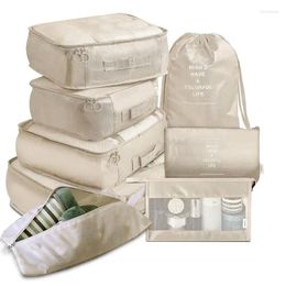 Storage Bags 8/6PCSTravel Bag Set For Clothes Tidy Organiser Wardrobe Suitcase Pouch Travel Case Shoes Packing Cube