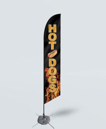 Dog Custom Advertising 110g Knitted Polyester Beach Flag Feather Swooper Banner Digital Printing1478125