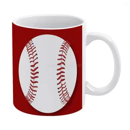 Mugs Baseball White Mug Coffee 330ml Ceramic Home Milk Tea Cups And Travel Gift For Friends Graphic Sports