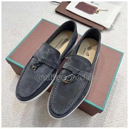 New Loro Piano Shoe With Orginal Box Loro Piano Designer Shoes Men Casual Shoes Loafers Flat Low Top Suede Cow Leather Comfort Loafer Slip On Pianoloafer Rubber a71