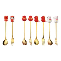 Flatware Sets Party Cutlery Set Table Settings Reusable Coffee Spoon Spoons And Forks For Family Wedding Favours Housewarming Home