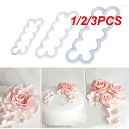 Baking Moulds 1/2/3PCS Portable Rose Flower Cookie Decorating Mold Fondant Cake Sugar Craft 3D Printed Cutter Kitchen