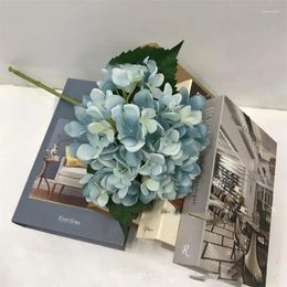 Decorative Flowers Multi-color Artificial Flower 2-Leaf Hydrangea Single Simulated Wedding Props Fake Plant Set