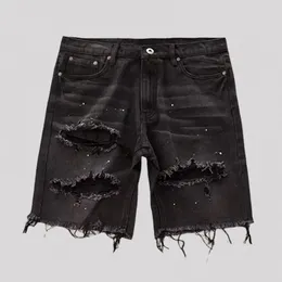 Men's Jeans Men Denim Shorts Summer Distressed Stylish Button Multi-pocket Design Slim Fit Ripped For Youthful