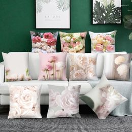 Pillow Printing Covers Decorative Car Sofa Cover Bed Pillowcase Flower Pillows Home Decor(45 45cm)