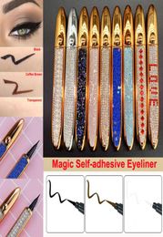 Diamond Magic Eyeliner Self Adhesive Liquid Eyeliner Pencil for Makeup False Eyelashes Eye Liner Long Lasting No Glue Non Magnetic6245937