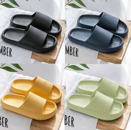 2024 Slippers for men women Solid color hots low soft black white Light Sea Green Multi walkings mens womens shoes trainers GAI-78965