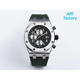 Watch APF Series Steel Factory Alloy Time 26400 Ceramics The Movement Chronograph 26238 APS Designers Automatic Mechanical White SUPERCLONE Men's 5298