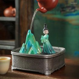 Tea Pets Resin Creative Colour Changing Ornaments Small Pet Supportable Play Jiangshan Beauty Pen Holder Ceremony Utensils