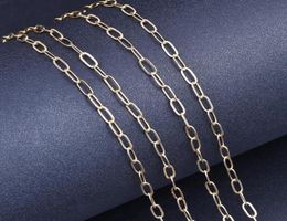 Pendant Necklaces 1Meter Stainless Steel Round O Shaped Rolo Cable Oval Link Bulk Chain Making Diy Wallet Women Choker Jewelry7195982