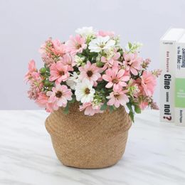 Decorative Flowers 12 Head/ Bouquet Artificial Fake Silk Daisy Home Decoration Pography Props Display Gift Fall Colourful Weeding