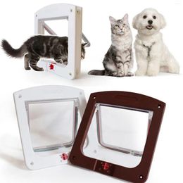 Cat Carriers Flap Door Lockable Dog Transparent Small Pet Security Anti-bite Indoor Barrier Tunnel Window Gat