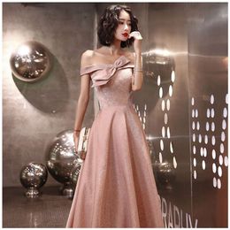 New Evening Pink Annual Meeting Celebrity Fairy Bridesmaid Engagement Can Wear Slim Fit Long Dress For Women