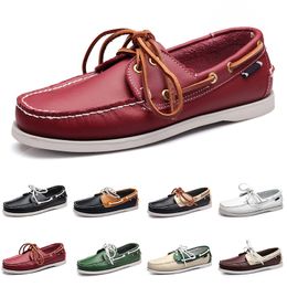 GAI casual shoes for men low white blacks grey red green brown orange solid mens flat sole outdoor shoes
