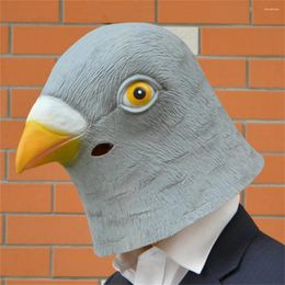 Party Supplies Pigeon Mask Latex Giant Bird Head Masks Halloween Animal Cosplay Clothing Cover Theater Props Birthday Gift