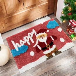 Carpets Merry Christmas Style Tufted Doormat Snowman Rug Santa Claus Carpet Festive Atmosphere Floor Mat Wholsales Drop