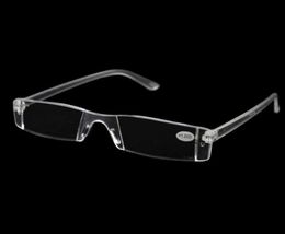 Men Women Clear Reading GlassesTransparent Plastic Rimless Presbyopia Pocket Reader RX Optic Glasses for Ageing People 1004005255943