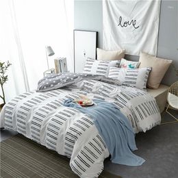 Bedding Sets Set Cover White Stripe AS48# Duvet Fashion Bed Linen